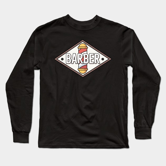 Barber Long Sleeve T-Shirt by maxcode